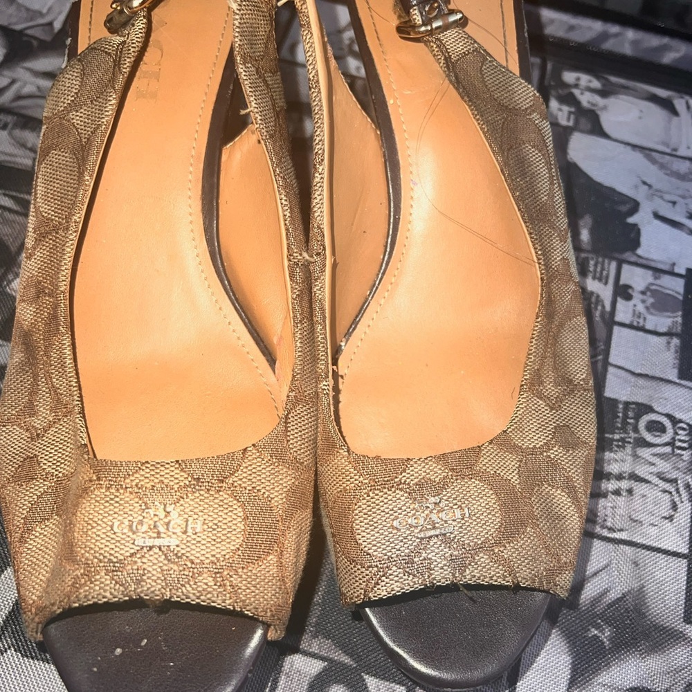 Coach Monogram Wedges